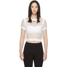Off-White White Cropped T-Shirt