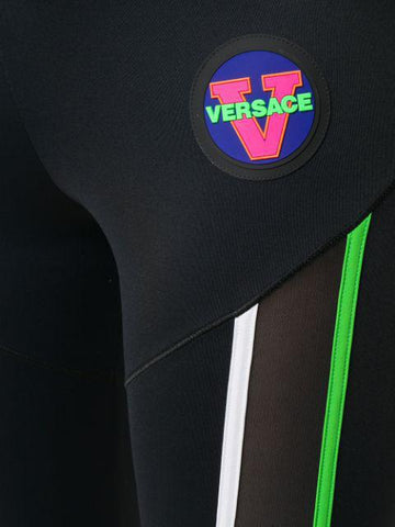 Versace Logo Patch Leggings