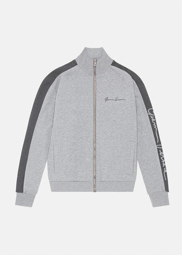 Versace Grey GV Signature Embroidered Sweatshirt