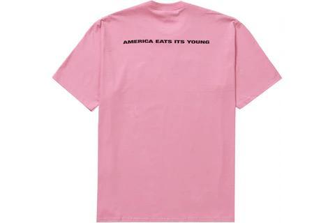 Supreme America Eats Its Young Tee Pink