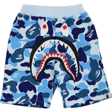 BAPE Big ABC Camo Shark Sweat Shorts Kids - Blue