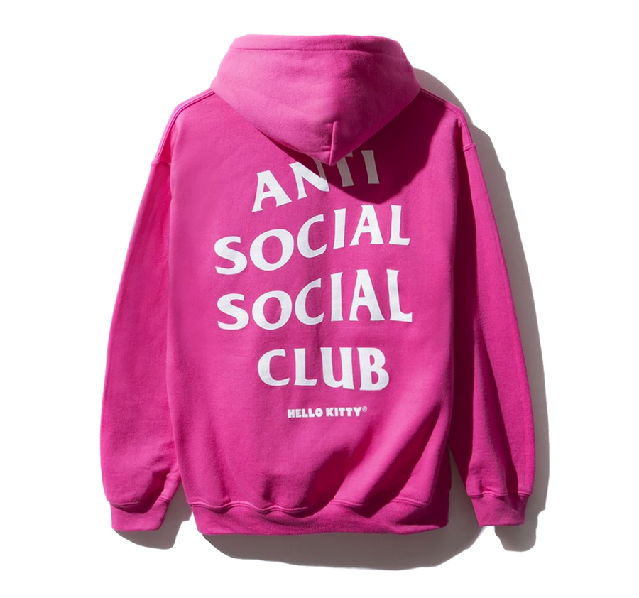 Anti Social Social Club Pink Hello Kitty ASSC Hooded Sweatshirt