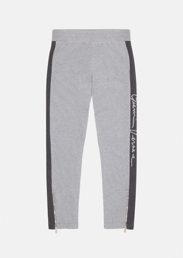 Versace Grey GV Signature Embroidered Sweatpants