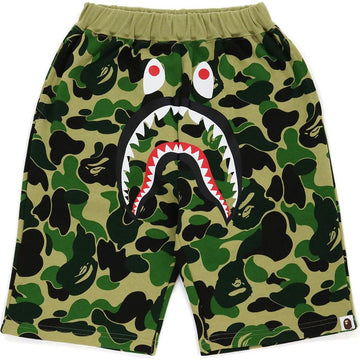 BAPE Big ABC Camo Shark Sweat Shorts Kids - Green