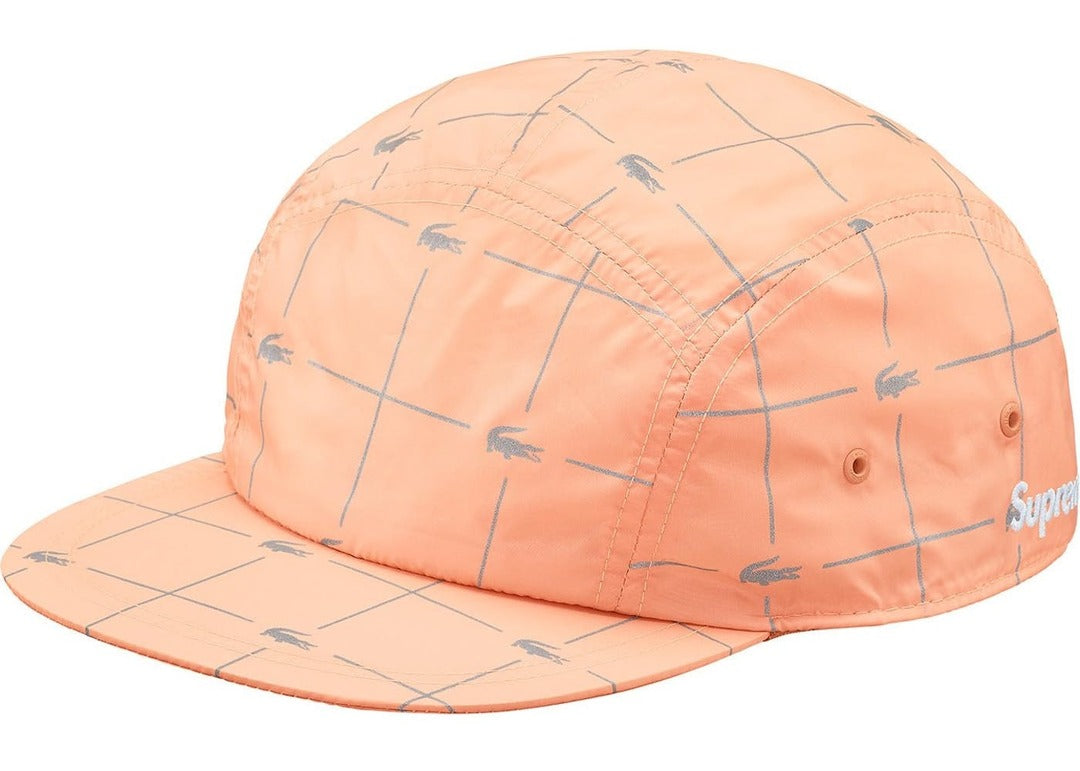 Supreme lacoste reflective grid shop nylon camp cap blue