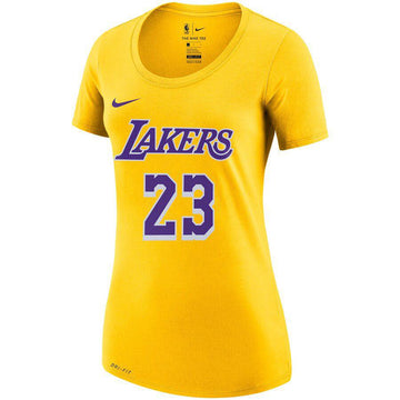 Women's Nike NBA Lakers Lebron Dri-Fit Tee Yellow