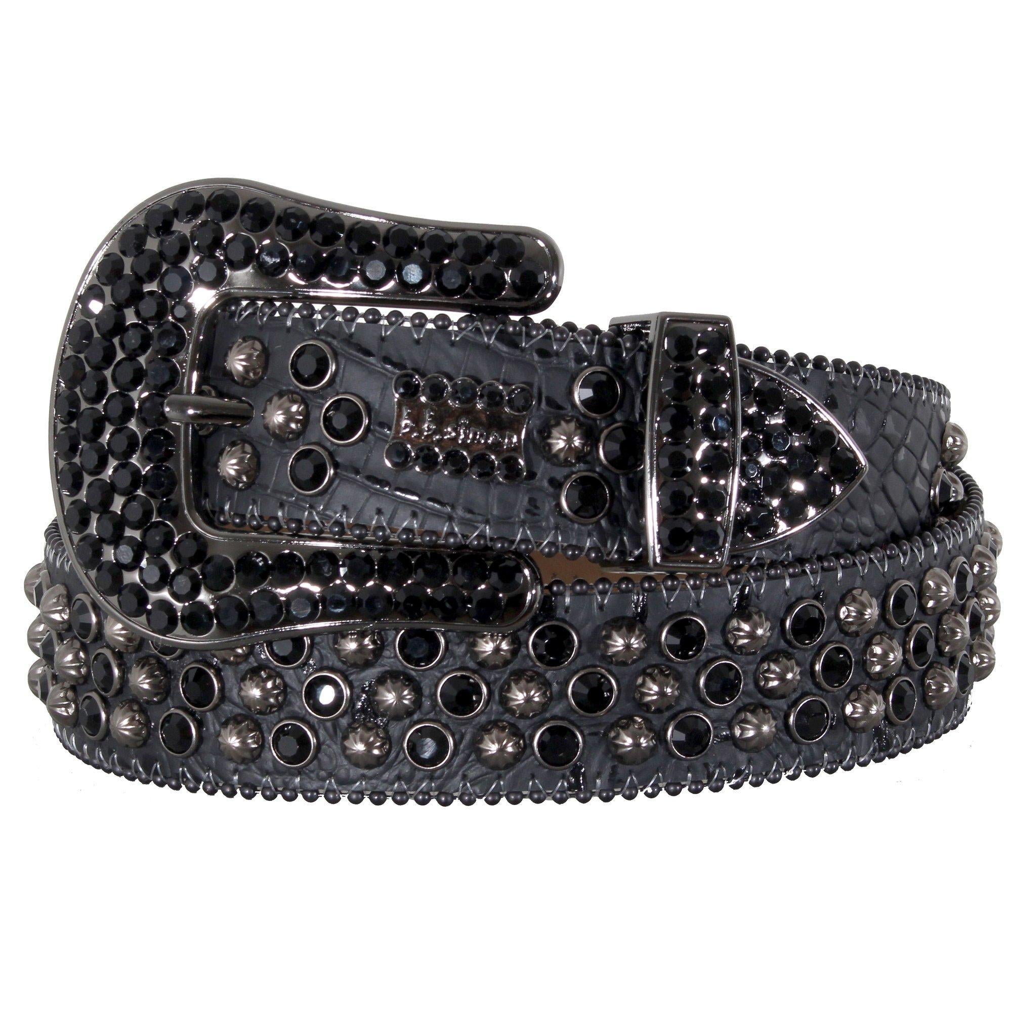 Leather belt BB SIMON Black size 100 cm in Leather - 33263087