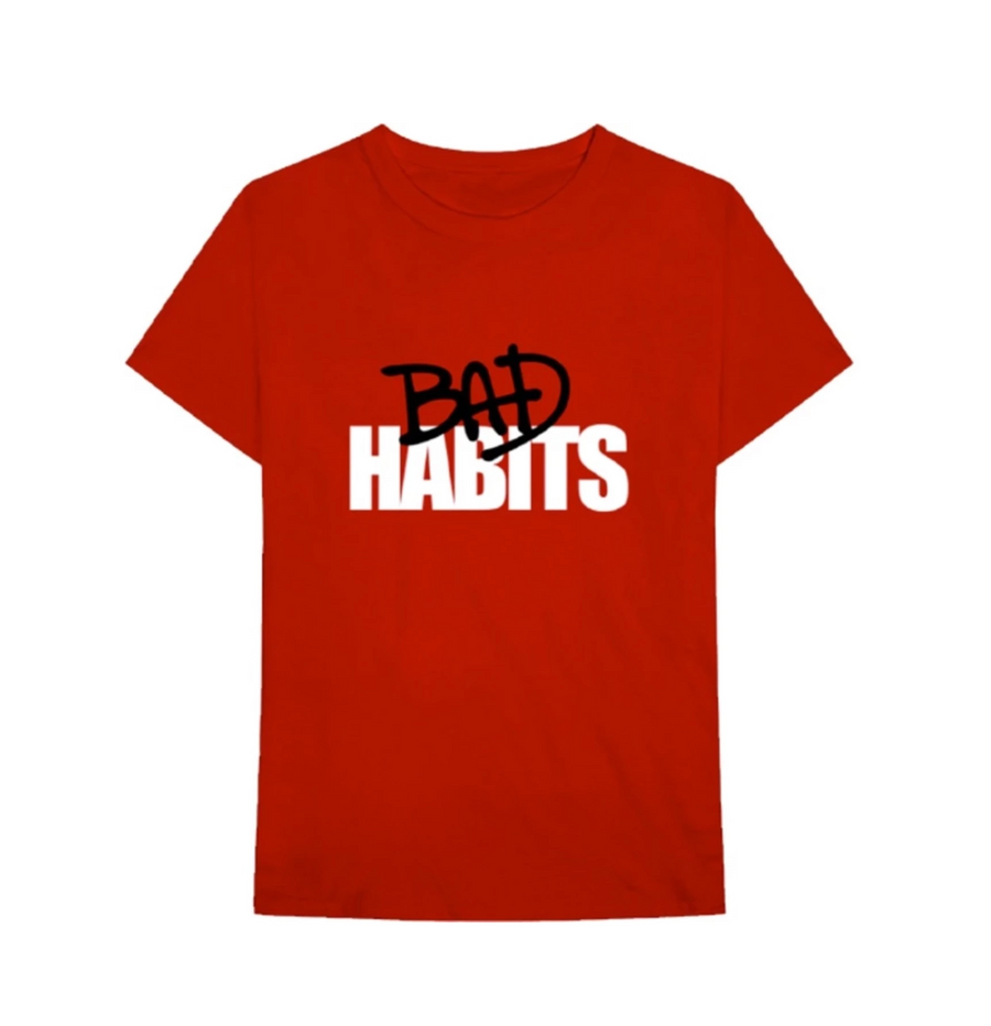Vlone x Nav Bad Habits Tee Red Free Shipping Dixie Store