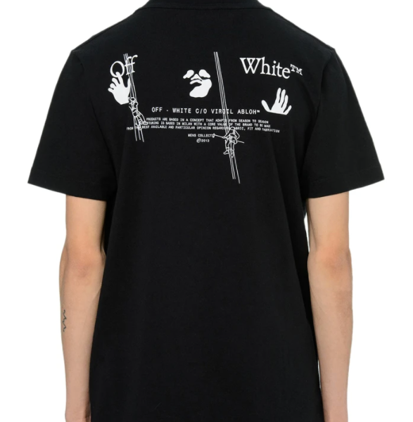 Off-White Arrow Workers Logo Agreement Tee Black