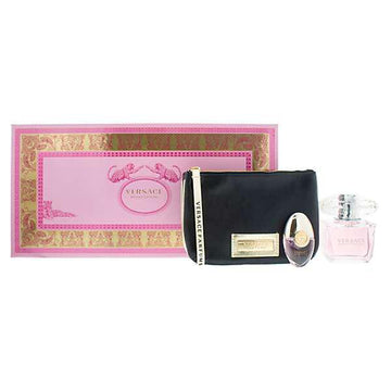 Versace Bright Crystal Parfum Set For Women 90ml + Bag + Mini 10ml