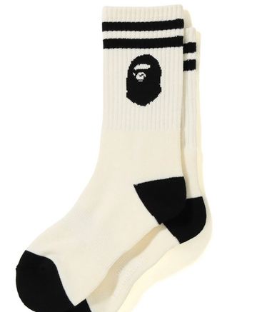BAPE Ape Head Socks White