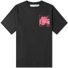 Off-White Black & Pink Oversized Skulls Floating T-Shirt