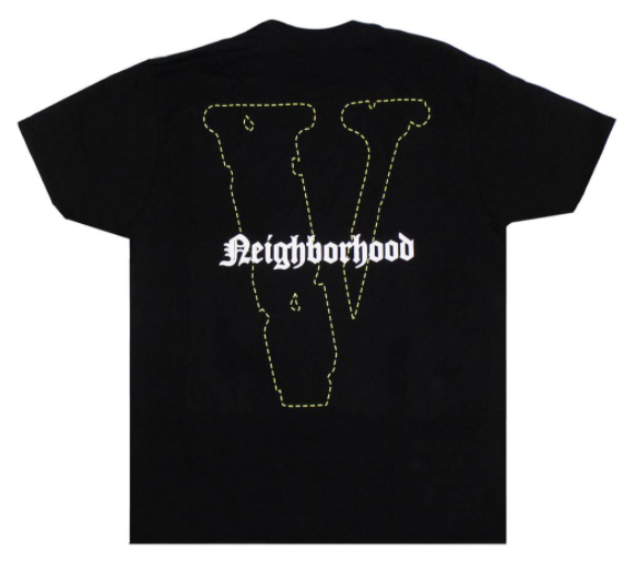 NWT Vlone x Neighborhood Black/Green Skull T-Shirt