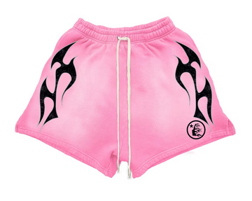 Hellstar Flame Shorts Pink