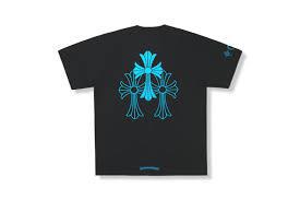 Chrome Hearts Triple Cross Logo T-Shirt Black/Blue
