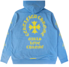 Chrome Hearts x Drake Girls Love Chrome Hoodie Light Blue