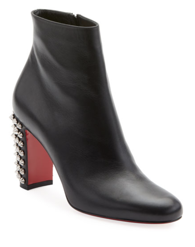 Christian Louboutin Suzi Folk Leather Red Sole Booties