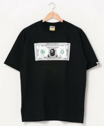 A BATHING APE BAPE$ CLASSIC DOLLA TEE BLACK