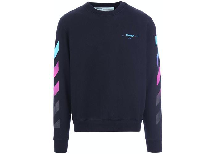 Off-White Diag Gradient Crewneck Sweatshirt Black/Multicolor