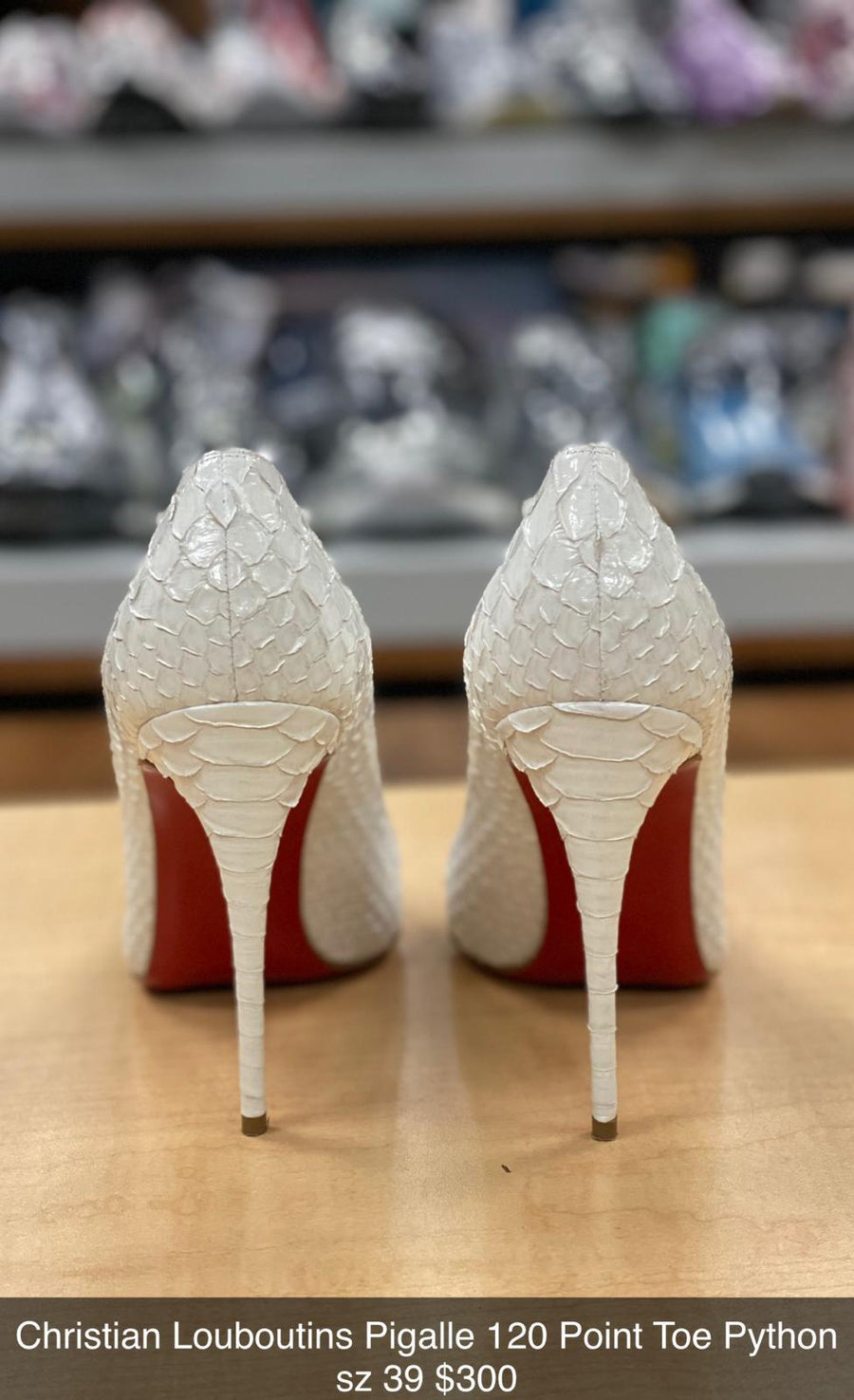 Vnds Christian Louboutins Pigalle 120 Point Toe Python