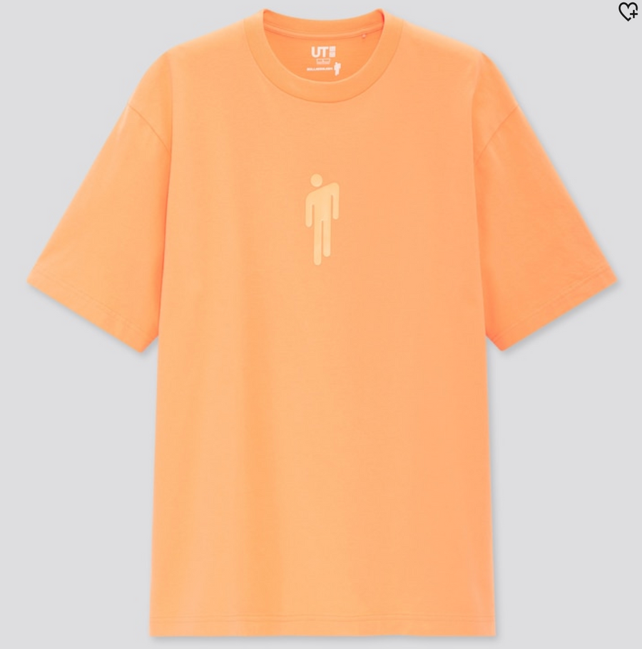 BILLIE EILISH UT (SHORT-SLEEVE OVERSIZED GRAPHIC T-SHIRT ORANGE)