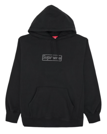 Supreme KAWS Chalk Logo Hooded Sweatshirt Black