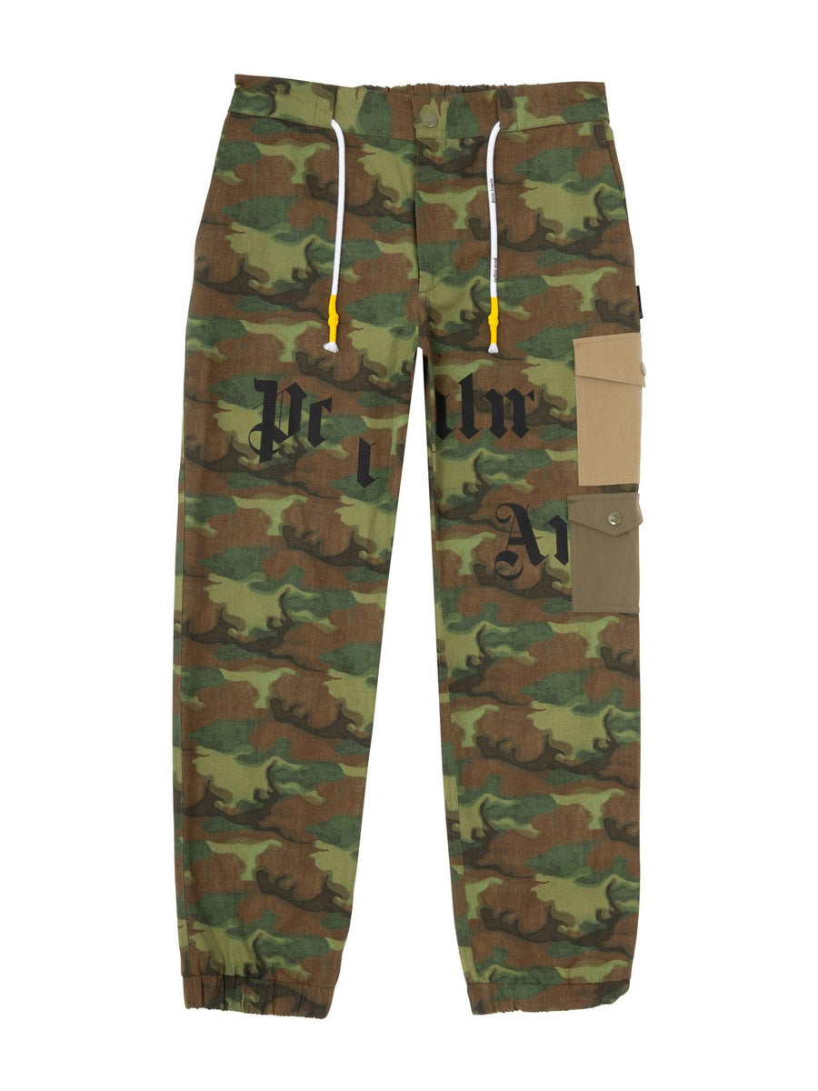 Palm Angels Camo Broken Logo Cargo Pants