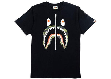 BAPE A Bathing Ape 1st Camo Shark Tee Black/Green