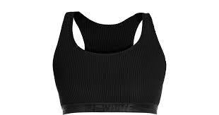 Off-White Black Ribbed Bra
