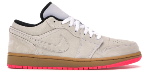 Jordan 1 Low White Gum Hyper Pink