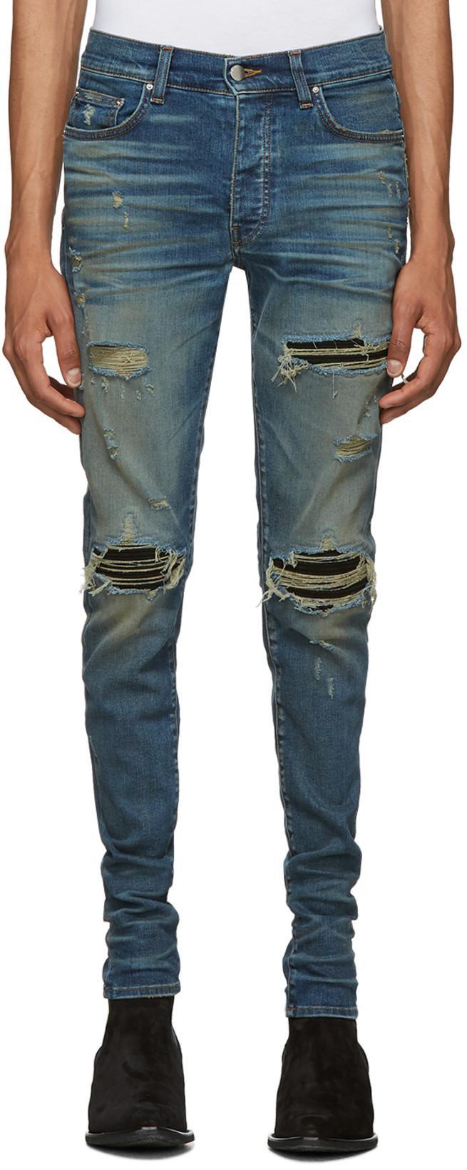Amiri Indigo & Black MX1 Jeans