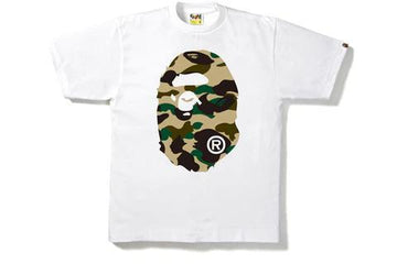 BAPE 1st Camo Big Ape Head Tee White/Yellow