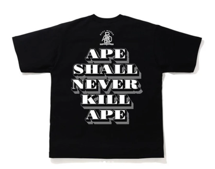 A BATHING APE BAPE$ BO1993A CLASSIC RELAX TEE BLACK