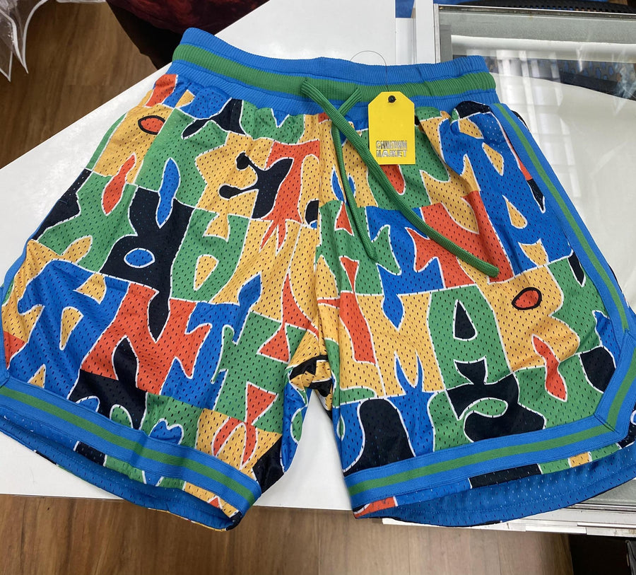 CHINATOWN PUZZLE ALL OVER BASKETBALL SHORTS