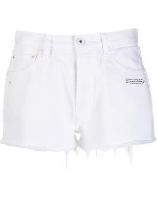 Off White Denim Shorts White