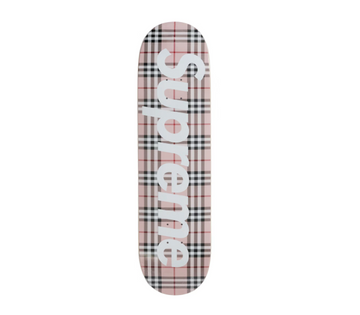 Supreme Burberry Skateboard Deck Pink