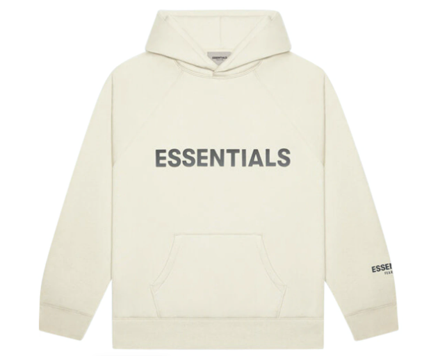 FEAR OF GOD ESSENTIALS Pullover Hoodie Applique Logo Buttercream