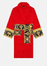 Versace BAROQUE BATHROBE Red