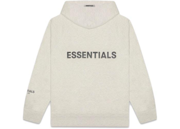 FEAR OF GOD 3D Silicon Applique Full Zip Up Hoodie Oatmeal Heather