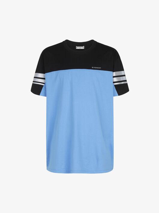 GIVENCHY TWO-TONE T-SHIRT WITH REFLECTIVE DETAILS