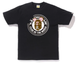 BAPE Year of The Mouse Tee Black