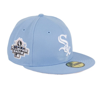 Exclusive New Era 59Fifty Chicago White Sox 2003 All Star Game Patch Pink UV Hat - Indigo