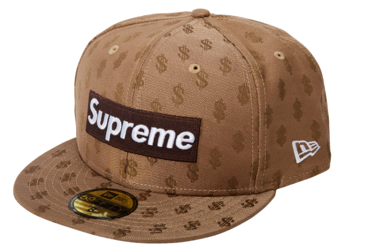 Supreme Monogram Box Logo New Era Brown