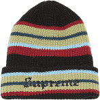 Supreme Bright Stripe Beanie Black