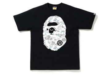 BAPE A Bathing Ape Space Camo Big Ape Head Tee Black