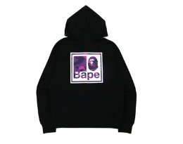 BAPE CAMO QUADRANGLE RELAXED FIT FULL ZIP HOODIE M