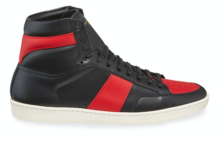 Saint Laurent Men's SL/10H Leather High-Top Sneakers