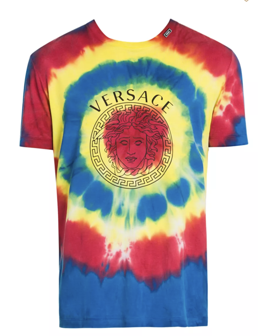 Versace TIE-DYE MEDUSA T-SHIRT RED
