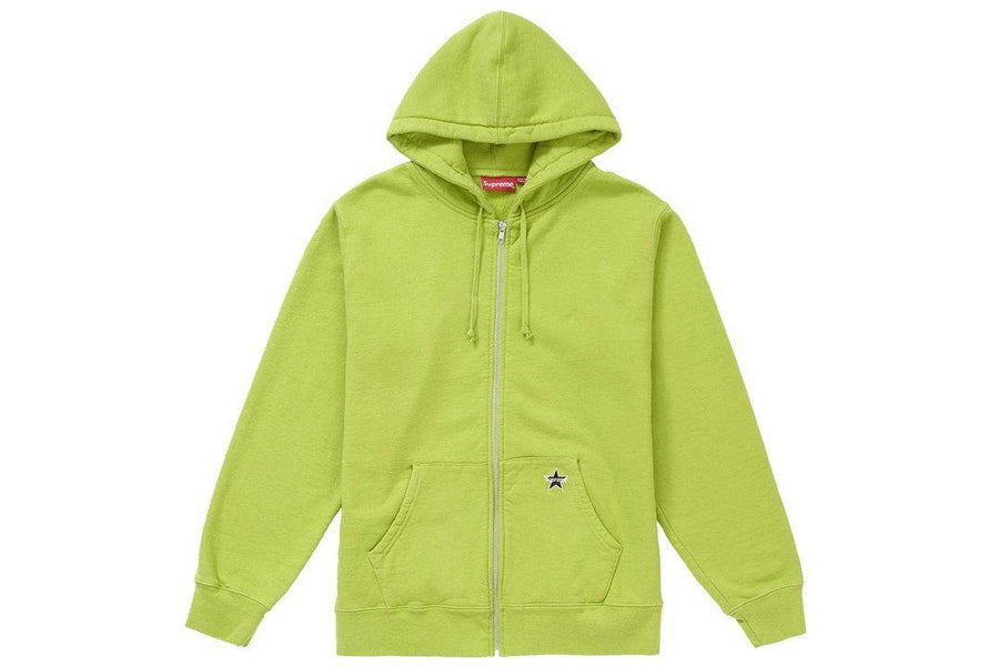 Supreme Star Zip Up Sweatshirt Lime