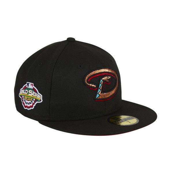 Exclusive New Era 59Fifty Arizona Diamondbacks D 2001 World Series Patch Red UV Hat - Black